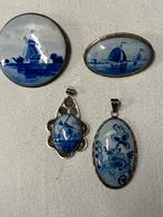 Antiek hangers Broches Delft Zilver, Ophalen of Verzenden, Zilver, Hanger