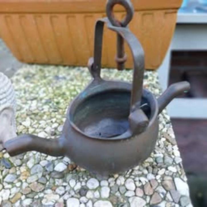 Middeleeuwse Lavabo met 2 schenktuiten en een handvat, Antiek en Kunst, Antiek | Koper en Brons, Brons, Ophalen