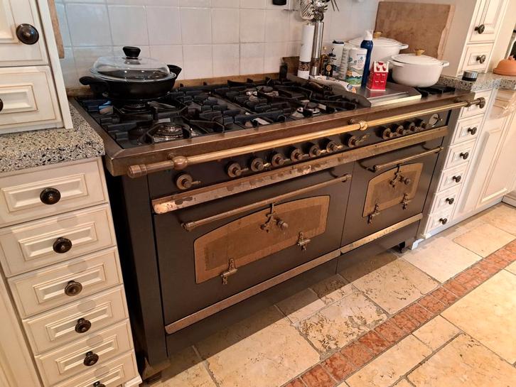 Boretti VFPN150AN 7-pits fornuis, Witgoed en Apparatuur, Fornuizen, Gebruikt, Vrijstaand, Gas, 5 kookzones of meer, 85 tot 90 cm