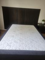 Boxspring 140/200, Ophalen, Zwart, Tweepersoons, 140 cm