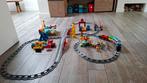 Duplo treinbaan met brug, voertuigen en een bak vol blokken, Ophalen of Verzenden, Zo goed als nieuw, Overige merken