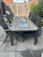 Hartman tuinset met 6 stoelen, Tuin en Terras, Ophalen, Gebruikt, Eettafel, 6 zitplaatsen