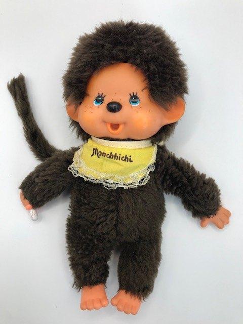 Monchhichi knuffel met gele slap. Vintage 1974, Ophalen of Verzenden, Zo goed als nieuw, Overige typen