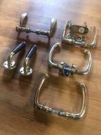 Geel Koper Deurbeslag Set, Doe-het-zelf en Verbouw, Hang- en Sluitwerk, Ophalen of Verzenden, Gebruikt, Koper of Messing, Klink of Kruk