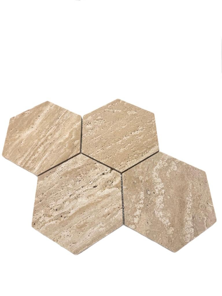 Mozaiëk vloertegel Travertin 150x150mm matje 300x300x10mm, 60 cm of meer, Nieuw, Ophalen of Verzenden, Minder dan 5 m²