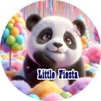 LF3967 ouwel panda 20x4,7cm eetbare cupcake rondjes vers, Ophalen of Verzenden, Nieuw, Cupcakes, Versiering