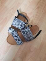 Leren sandalen slangeprint maat 40, Ophalen of Verzenden, Zo goed als nieuw, Sandalen of Muiltjes