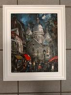 Olieverf schilderij Sacre Coeur Parijs, Antiek en Kunst, Ophalen of Verzenden