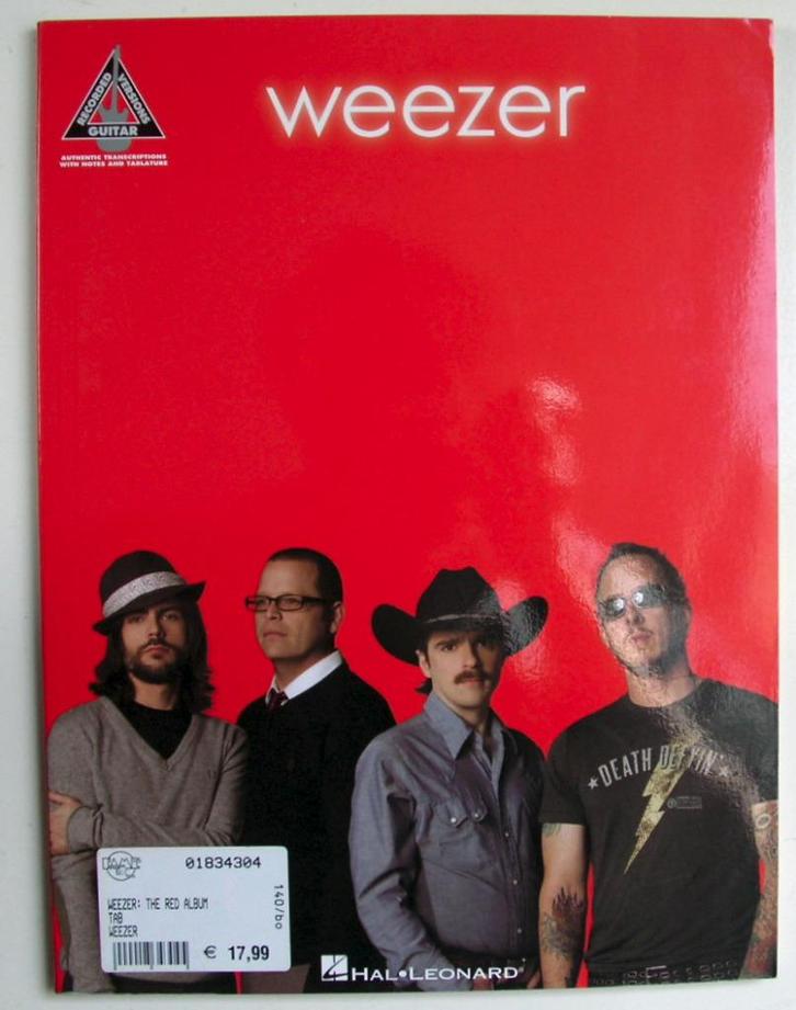 Weezer The Red Album Guitar Recorded Versions bladmuziek NW, Muziek en Instrumenten, Bladmuziek, Nieuw, Artiest of Componist, Rock en Metal
