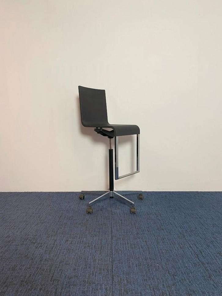 4 x Verrijdbare barkruk Vitra .03 High, zwart/chroom, Huis en Inrichting, Barkrukken, Gebruikt, 60 tot 90 cm, Metaal, 4 krukken