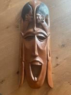 Afrikaans Houten Masker - Handgesneden, Antiek en Kunst, Ophalen of Verzenden