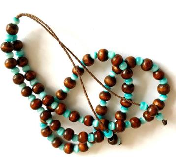 vintage mooie Mala ketting met Murano glaskralen Kattenoog beschikbaar voor biedingen
