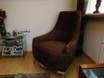 Chateau D'ax fauteuils , bruin velours, Huis en Inrichting, Fauteuils, Ophalen, 75 tot 100 cm, Zo goed als nieuw, Metaal
