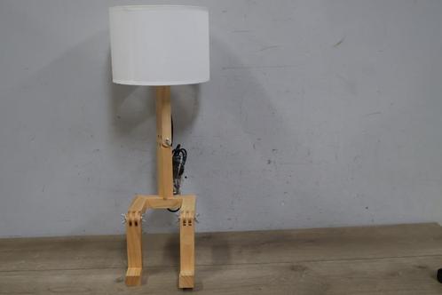 tafellamp lampenmannetje zeer uniek en leuk lampje, Huis en Inrichting, Lampen | Tafellampen, Gebruikt, Minder dan 50 cm, Hout