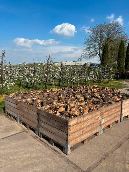 Laatste 4 kisten afhalen voor €250!, Tuin en Terras, Haardhout, Blokken, Overige houtsoorten, Minder dan 3 m³, Ophalen