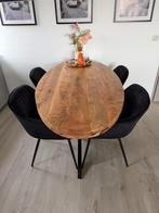 Houten ovalen eettafel, Huis en Inrichting, Tafels | Eettafels, Ophalen, 50 tot 100 cm, 150 tot 200 cm, Vier personen