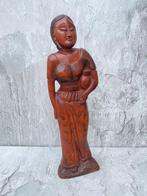 Javaans houten vrouwenbeeld beeld uit Indonesië 31,5 cm, Antiek en Kunst, Ophalen of Verzenden