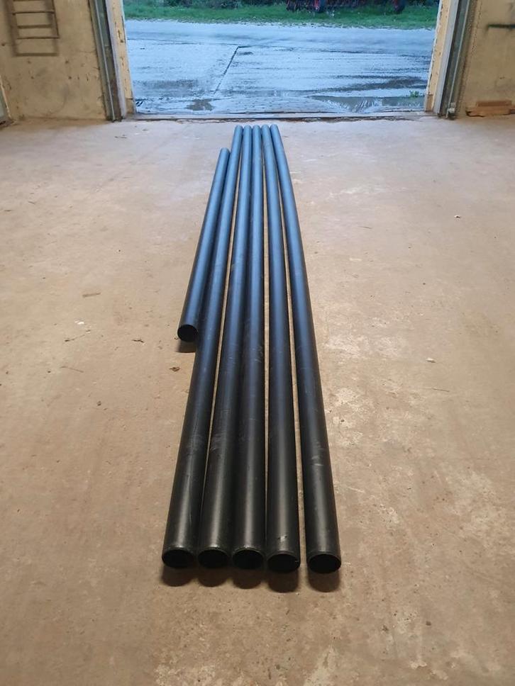 28 meter Wavin PVC buis zwart., Doe-het-zelf en Verbouw, Buizen en Afvoer, Nieuw, Rechte buis, Pvc, 4 tot 6 meter, 80 mm of meer