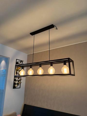 Industriële hanglamp met 5 lampen - Loods5