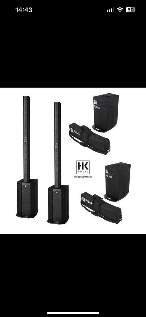 HK Polar 12 set 2X 2000 Watt 130 dB, Audio, Tv en Foto, Home Cinema-sets, Zo goed als nieuw, Overige spelers, Soundbar, 70 watt of meer