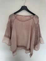 Oud roze top met broderie en glitter, Maat 38/40 (M), Ophalen of Verzenden, Korte mouw, Roze