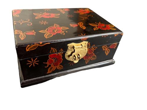 Handbeschilderd chinees sieradenkist box doos chinese bloem, Antiek en Kunst, Kunst | Niet-Westerse kunst, Ophalen of Verzenden