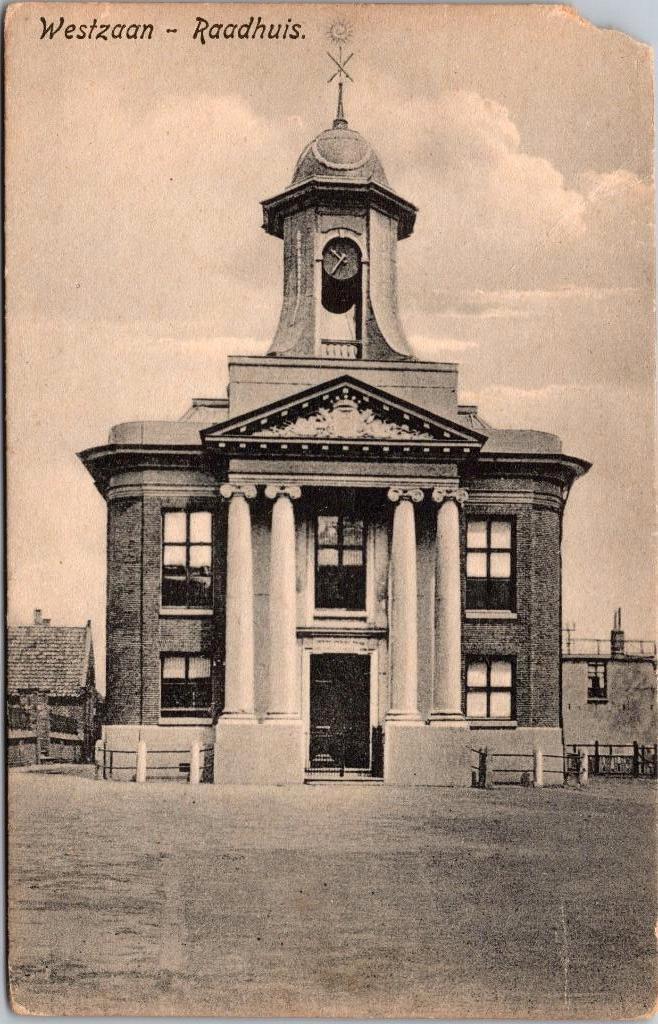 Westzaan Raadhuis, Verzenden, Voor 1920, Gelopen, Noord-Holland