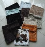 Elf kussenhoesjes van imitatiebont (in diverse kleuren)., Ophalen of Verzenden, Zo goed als nieuw, Vierkant