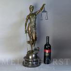 Groot bronzen beeld van Vrouwe Justitia, topkwaliteit, 63 cm, Ophalen of Verzenden