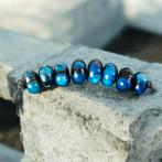 Glaskralen set - Zwart & Blauw Parelmoer - Handgemaakt, Hobby en Vrije tijd, Kralen en Sieraden maken, Ophalen of Verzenden, Nieuw