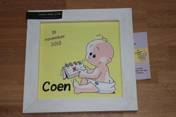 Unieke handbeschilde geboorteschilderijen kinderkunst  beschikbaar voor biedingen