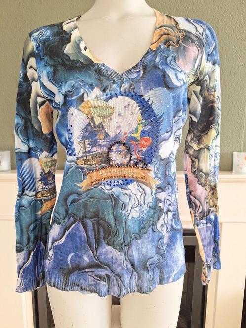 Etoile du Monde schitterende dunne blauwe trui 4 42 L, Kleding | Dames, Truien en Vesten, Gedragen, Maat 42/44 (L), Blauw, Verzenden