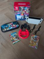 Switch OLED + Mario Kart 8 Deluxe + Mario party Jamboree, Spelcomputers en Games, Spelcomputers | Nintendo Switch, Switch OLED