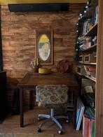 Ouderwets bureau schrijftafel met opbergvak, Huis en Inrichting, Bureaus, Ophalen, Gebruikt