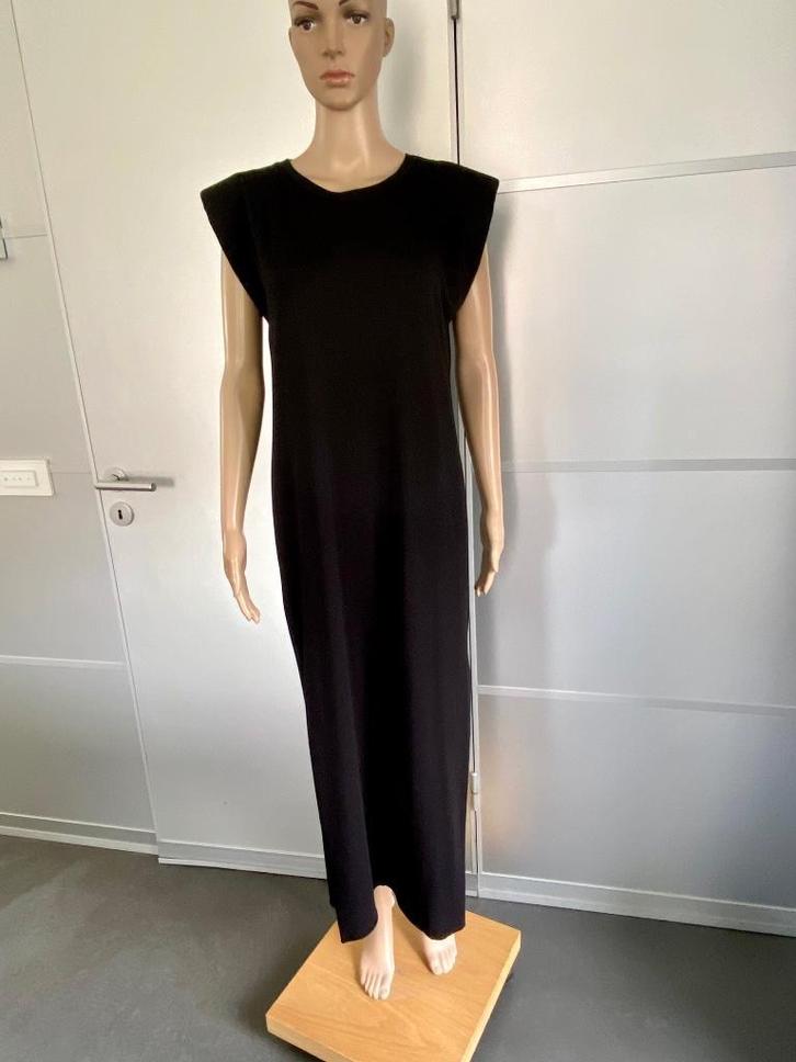 J166 Naif maat 40 Lange katoenen jurk jurkje zwart katoen, Kleding | Dames, Jurken, Zo goed als nieuw, Maat 38/40 (M), Zwart, Onder de knie