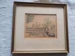 Litho aquarel sociëteit Veenlust Veendam Gerard v Berkel., Ophalen