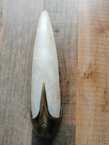 Art Deco wandlampje - geel gemarmerd  beschikbaar voor biedingen
