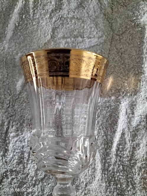 Cristal Murano goud ingelegde kristallen water/wijnglas., Antiek en Kunst, Antiek | Glas en Kristal, Ophalen of Verzenden