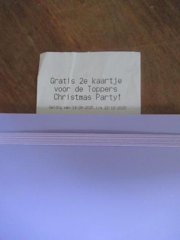 gratis 2e kaartje voor de Toppers Christmas Party beschikbaar voor biedingen