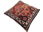 Handmade Persian wool vintage Cushion orange stars 40x43cm, Vierkant, Oranje, Ophalen of Verzenden, Zo goed als nieuw