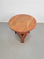 Art deco bijzettafel Amsterdamse School ’30 hout vintage, Ophalen, Minder dan 55 cm, N, Rond