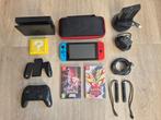 Nintendo Switch met spellen en alle accessoires + extra!, Met 2 controllers, Ophalen of Verzenden, Zo goed als nieuw, Switch Original