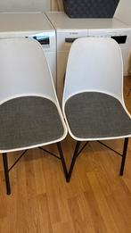 2 witte stoelen, Huis en Inrichting, Stoelen, Ophalen, Twee, Wit, Zo goed als nieuw