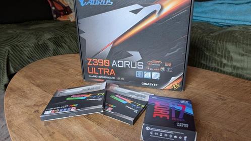 Gigabyte Aorus Z390 Ulta, 4x8GB DDR4, i7 9700k, Computers en Software, Moederborden, Gebruikt, Intel, DDR4, Ophalen