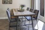 Set: Eettafel + 6 stoelen (BePureHome), Huis en Inrichting, Tafels | Eettafels, Ophalen, Gebruikt, 200 cm of meer, 50 tot 100 cm