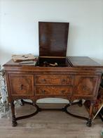 Antieke Engelse wandtafel Vesper, met dollond grammafoon, Antiek en Kunst, Ophalen