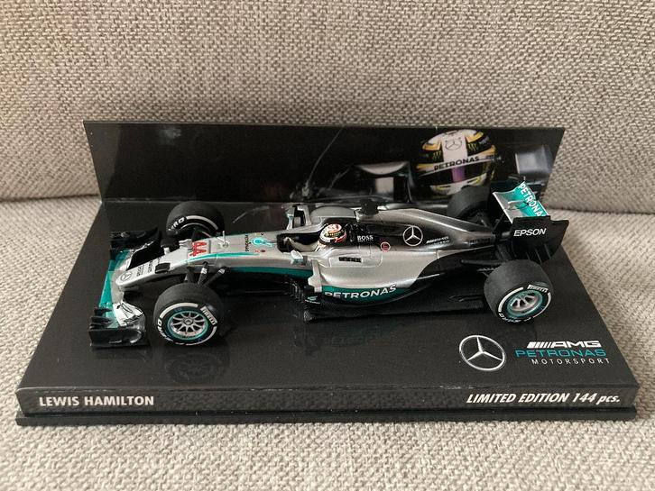 ✅ Lewis Hamilton 1:43 2016 Mercedes AMG Petronas F1 144pcs, Verzamelen, Automerken, Motoren en Formule 1, Nieuw, Formule 1, Ophalen of Verzenden