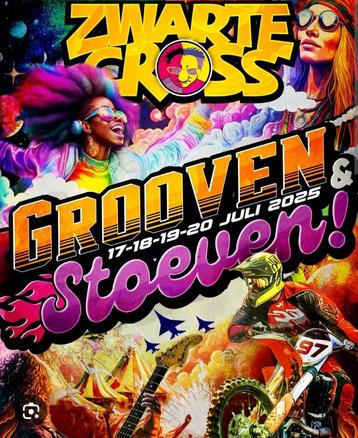 1 ticket, zondag 20 juli, Zwarte Cross Grooven en Stoeven beschikbaar voor biedingen