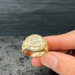14k gouden ring massief model heren, Ophalen of Verzenden, Nieuw, Goud