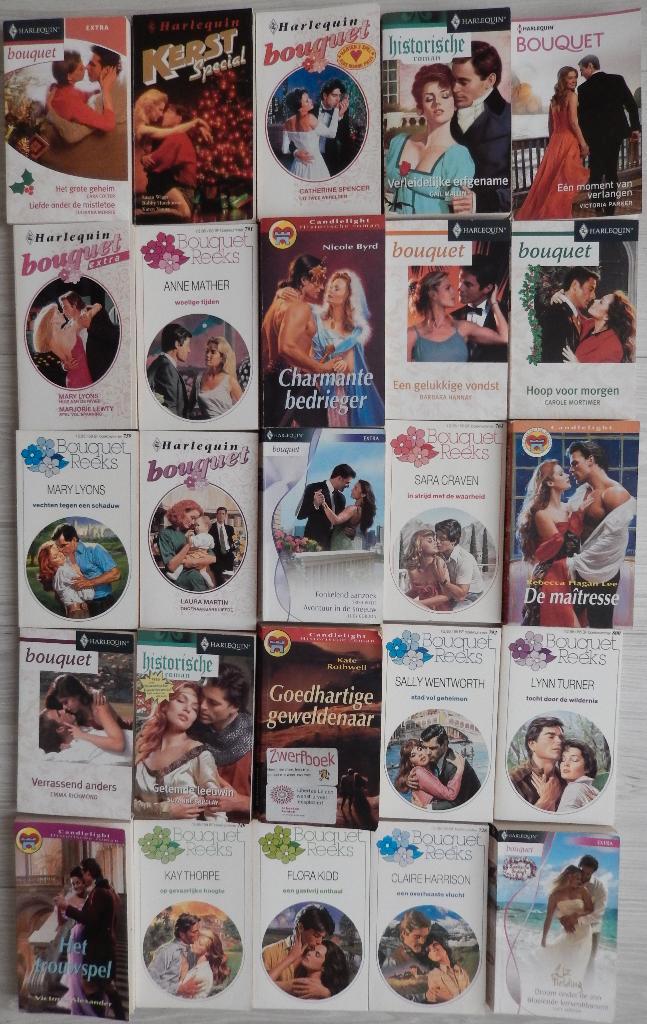 25 Romannetjes 31 verhalen, Harlequin, Bouquet, Historische, Boeken, Romans, Gelezen, Ophalen of Verzenden